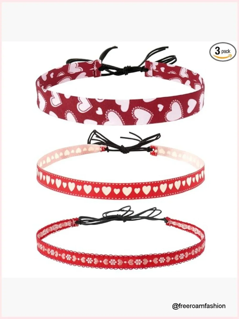 Red Heart Cowboy Hat Band Western Hat Belt Festival Headband